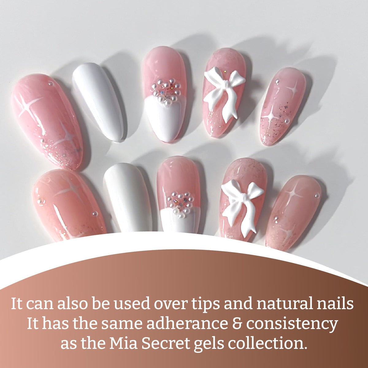 Mia Secret label detail illustrating product name and professional formula