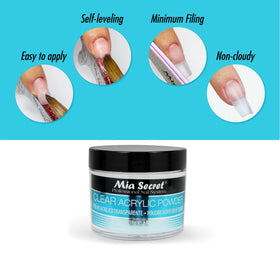 Mia Secret powder next to gel tubes illustrating compatibility with Formagel and Biobuilder Gel