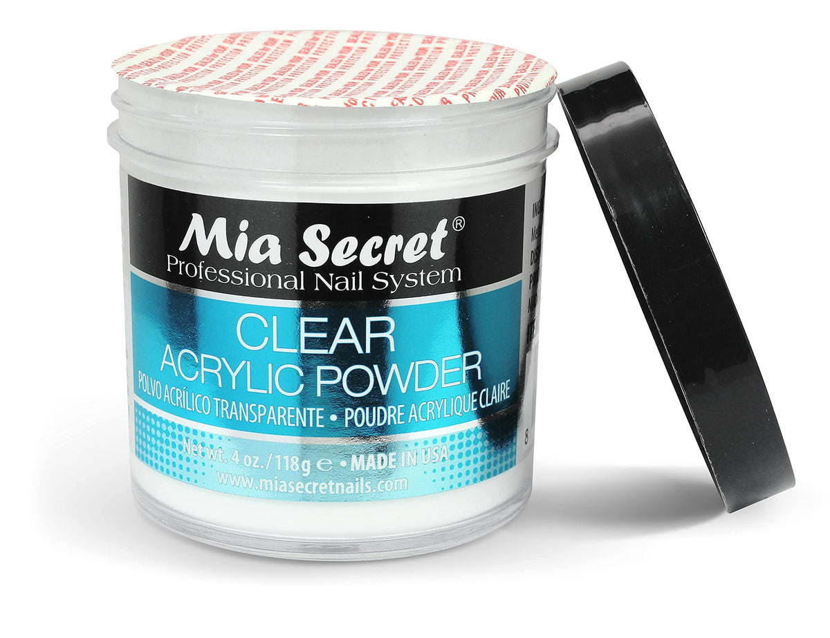 Mia Secret 4oz jar next to ruler, salon-sized capacity benefit