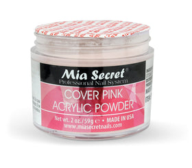 Mia Secret 2 ounce jar beside a ruler to show true size and salon-friendly quantity