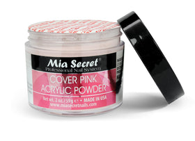 Close-up of Mia Secret label highlighting made in USA and ingredient clarity benefit