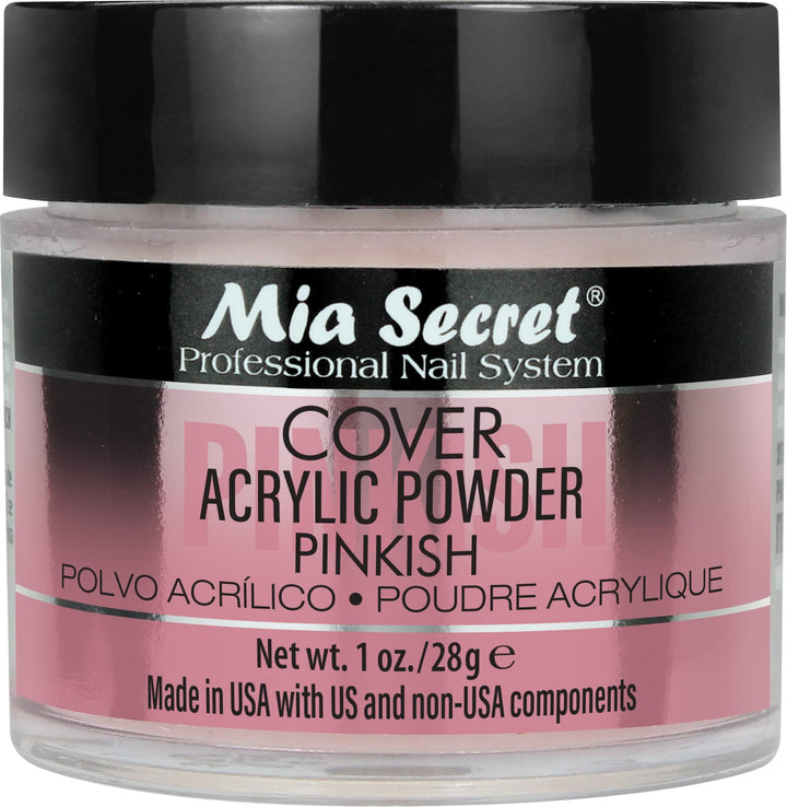 Mia Secret jar front view showing label and 1oz size for clear identification