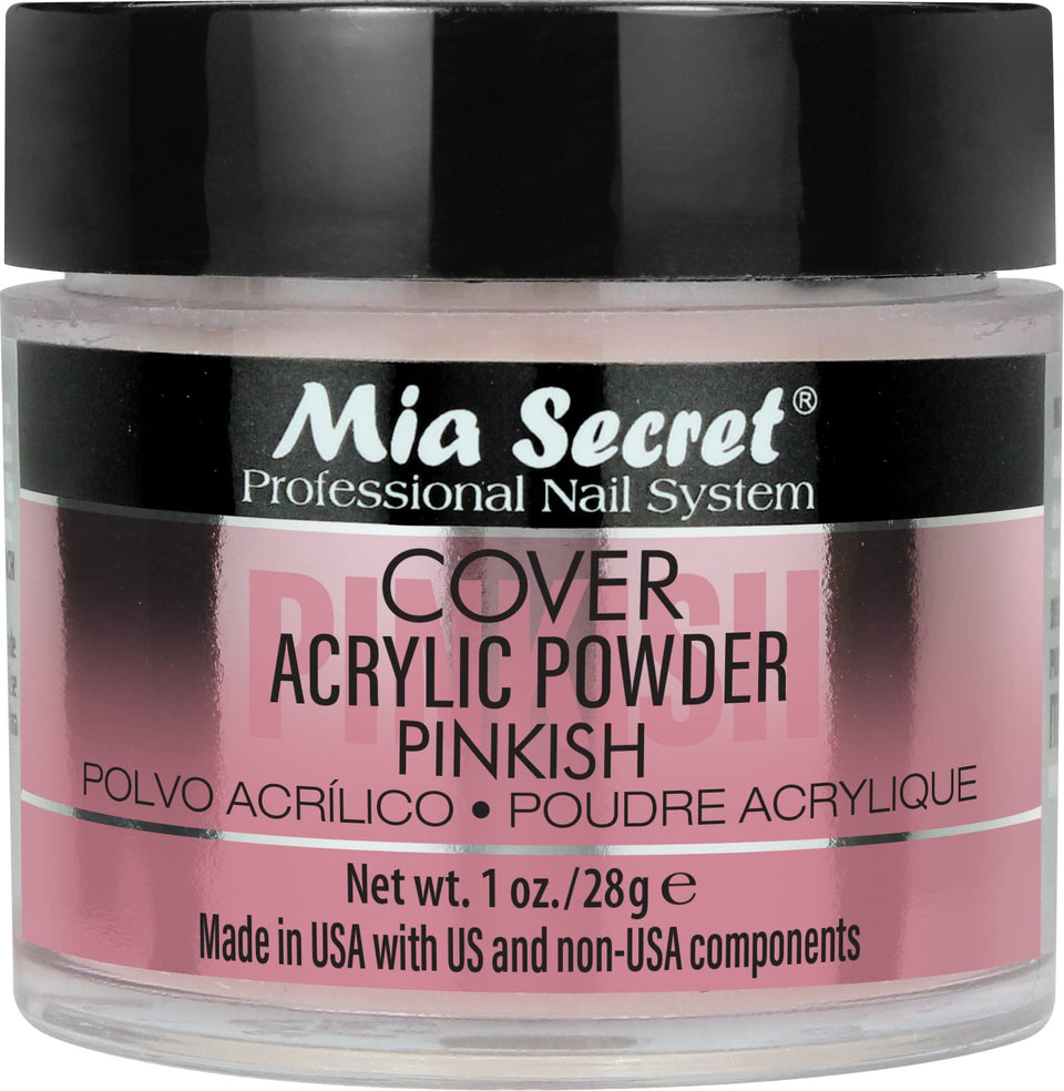 Mia Secret jar front view showing label and 1oz size for clear identification