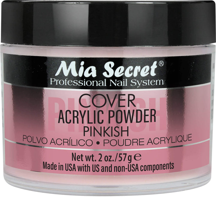 Mia Secret jar front view showing label and 2oz size for easy identification