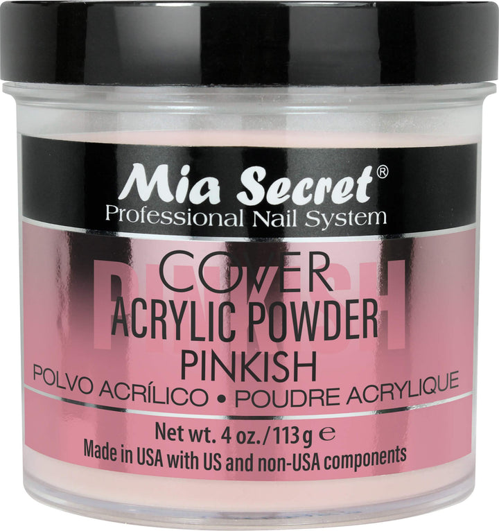 Mia Secret front packaging showing 4oz jar and color benefits