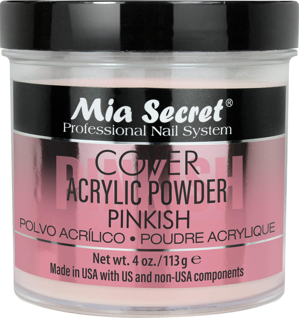 Mia Secret front packaging showing 4oz jar and color benefits