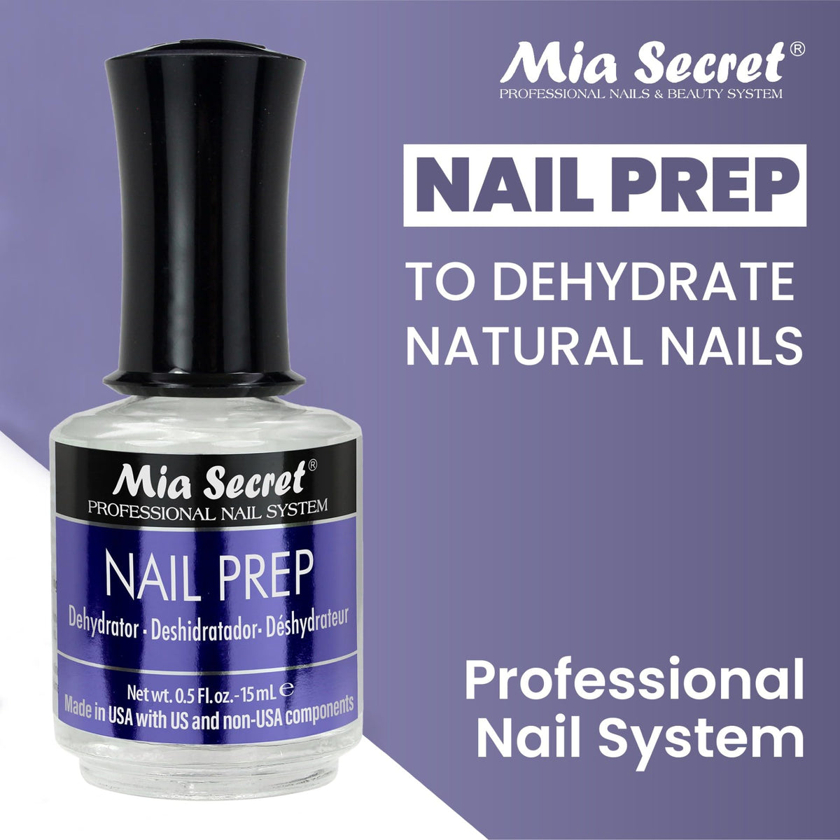 Mia Secret nail dehydrator bottle close-up highlighting fast-drying action