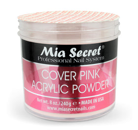 Finished pink acrylic nail by Mia Secret showing natural look and durability benefit