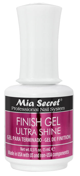 Mia Secret bottle front view showing label and 15ml size for lasting gloss