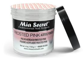 Mia Secret finished frosted pink nails demonstrating elegant salon result