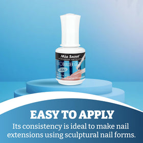 Mia Secret gel texture swipe showing smooth consistency for sculpting and overlays