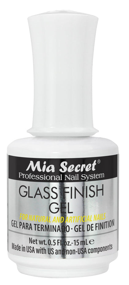 Mia Secret front packaging showing bottle and label for clear top coat benefit