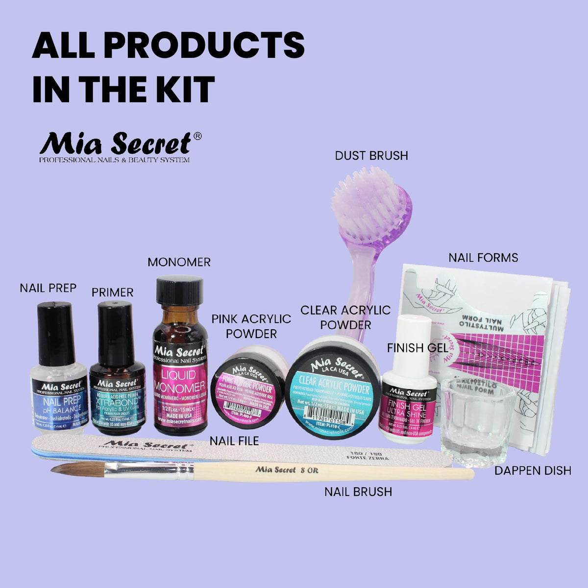 Mia Secret kit on a salon station showing professional setup and convenience