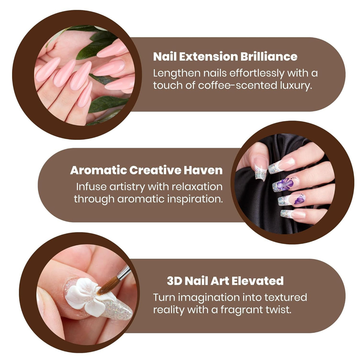 Technician applying acrylic with Mia Secret monomer demonstrating easy sculpting benefit