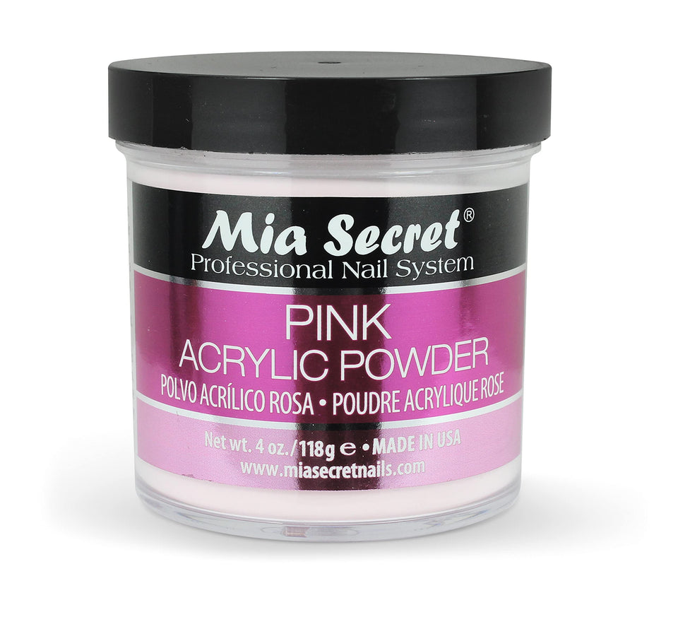 Mia Secret jar front view showing product and clear labeling benefits