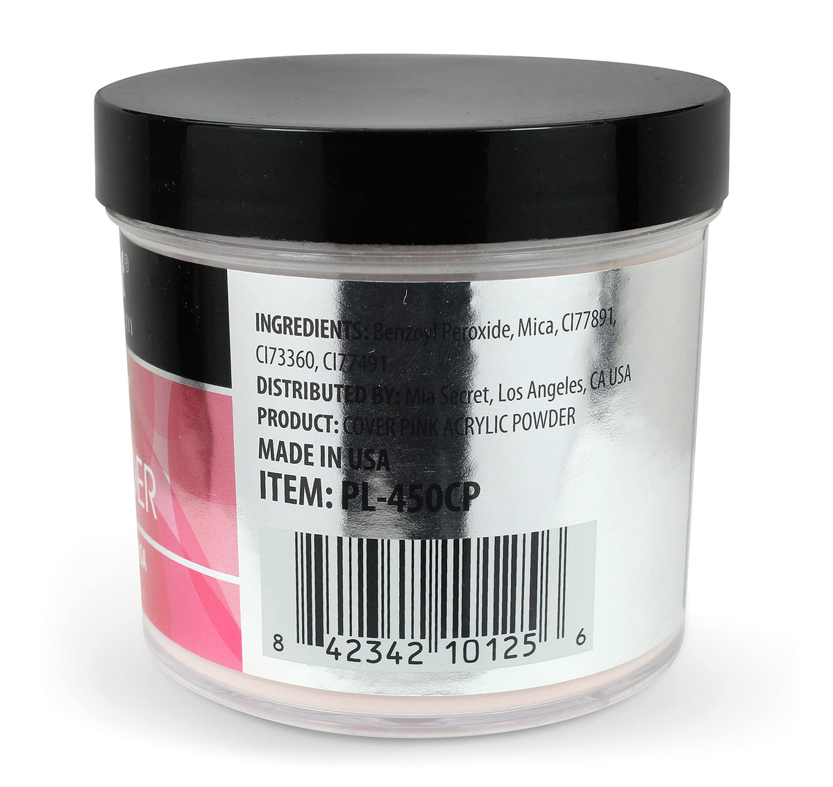 Close-up of Mia Secret powder texture demonstrating smooth filing benefit