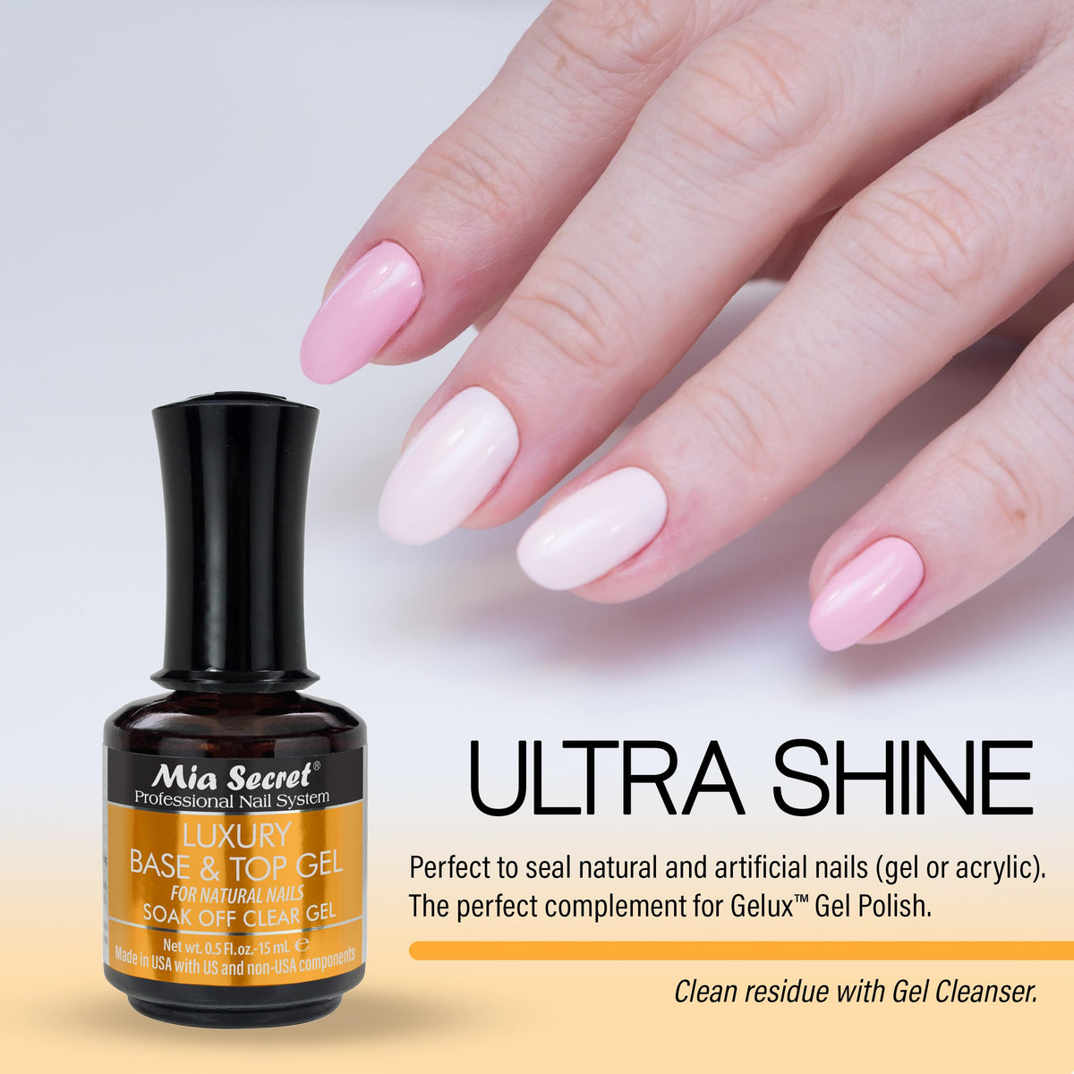 Mia Secret bottle on salon station showing professional compatibility and convenience