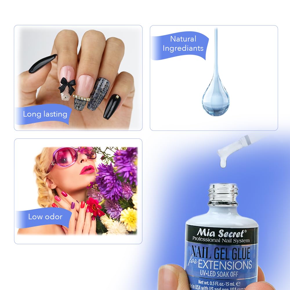 Mia Secret 0.5fl oz bottle beside coin showing compact size and salon-ready supply