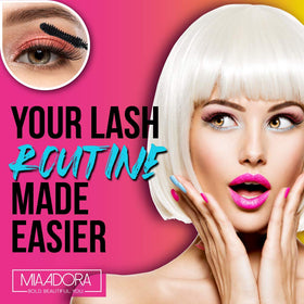 Mia Adora application before and after showing visible length and volume benefit