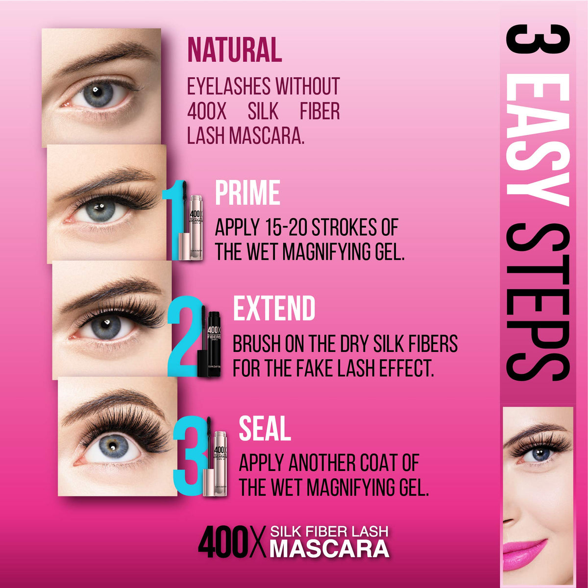 Mia Adora wand brush close-up demonstrating smooth application and precision