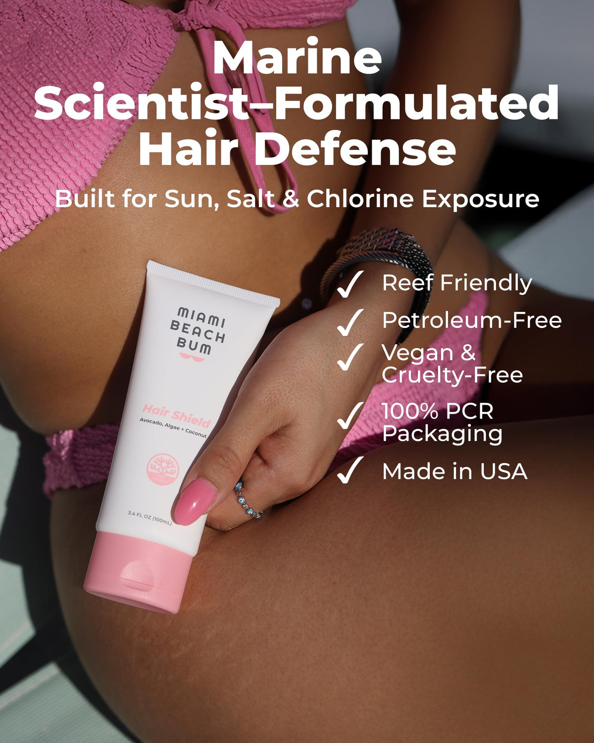 miami beach bum back label closeup showing ingredients and reef friendly claim