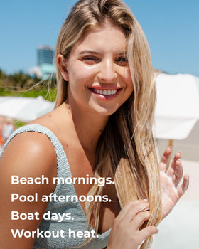 miami beach bum before and after hair showing smoother, detangled results