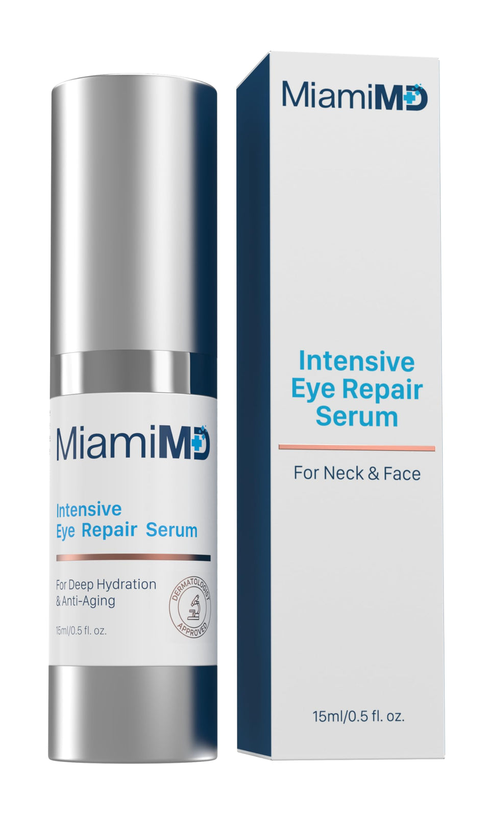 MiamiMD eye serum front packaging showing clean design and benefits
