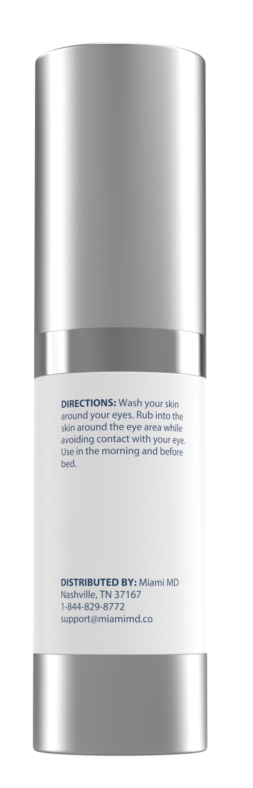 MiamiMD eye serum texture drop demonstrating lightweight absorbency
