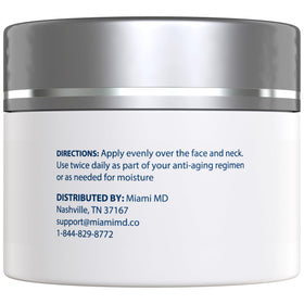 MiamiMD open jar cream texture close-up showing smooth absorbent finish