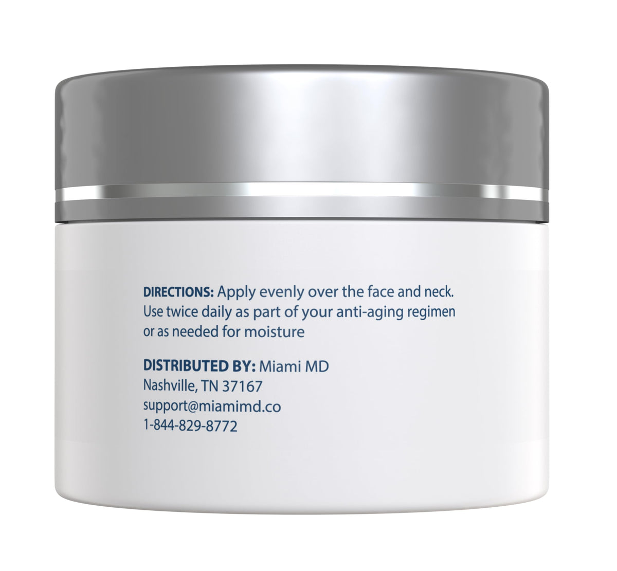 MiamiMD cream texture close-up highlighting lightweight absorbent formula
