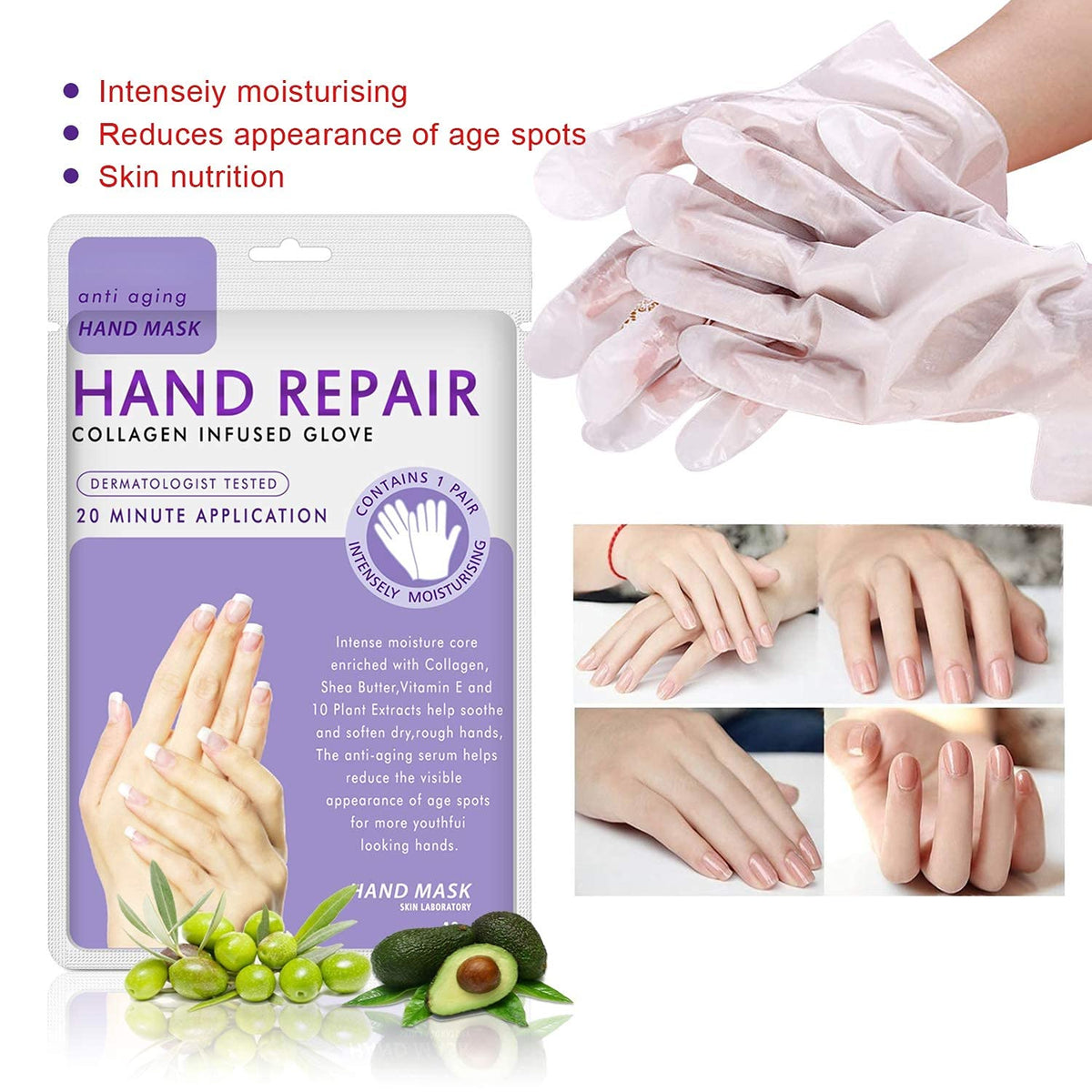 MianYang glove interior filled with serum for deep moisturize
