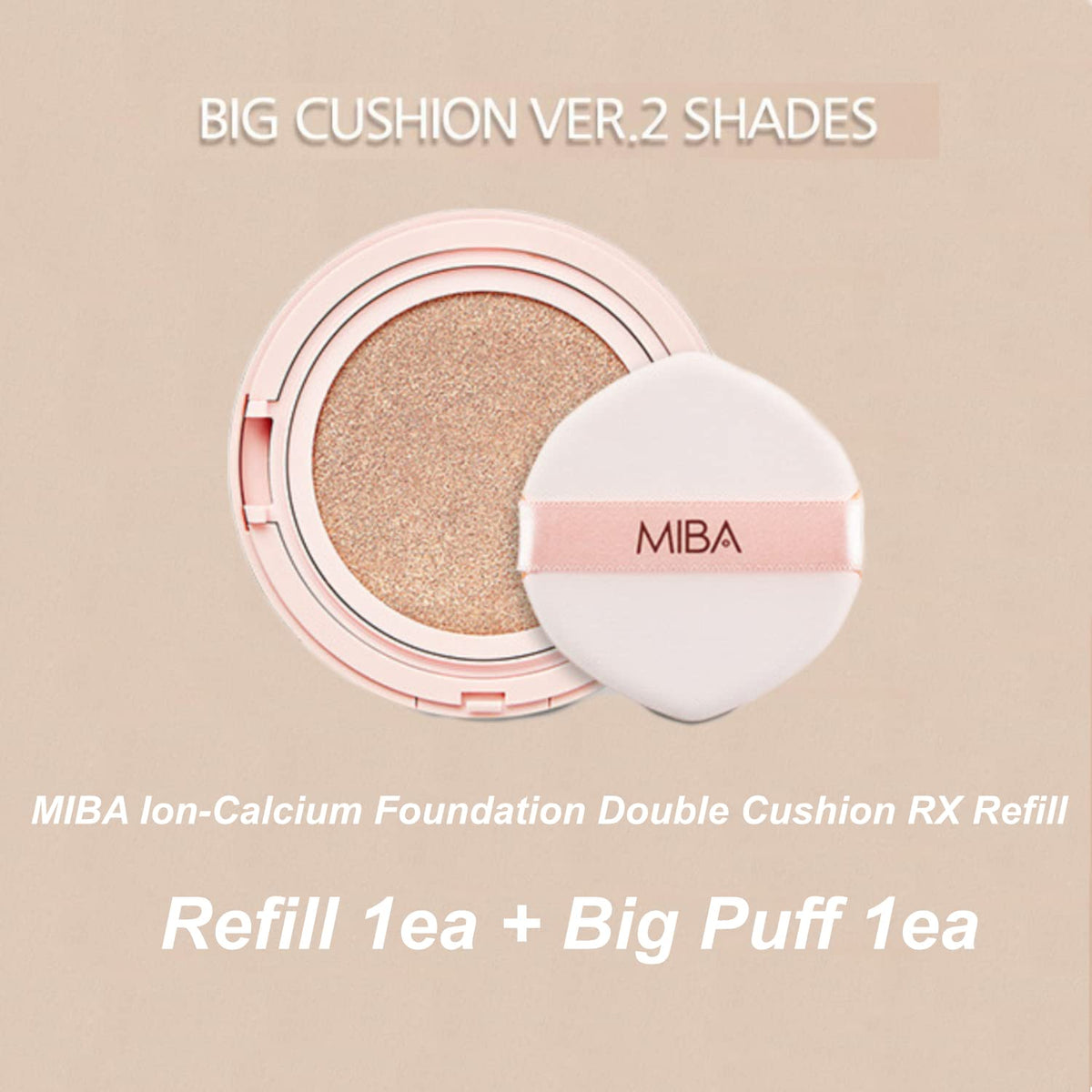 MIBA refill sponge texture close-up showing dense cushion for even coverage