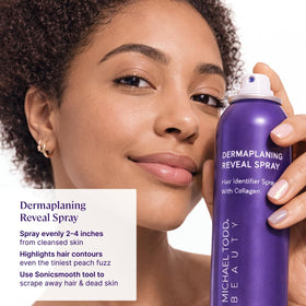 MICHAEL TODD spray mist closeup showing fine texture and highlight benefit