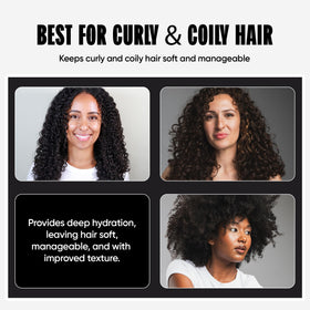 Miche Beauty before and after on fine hair showing added definition