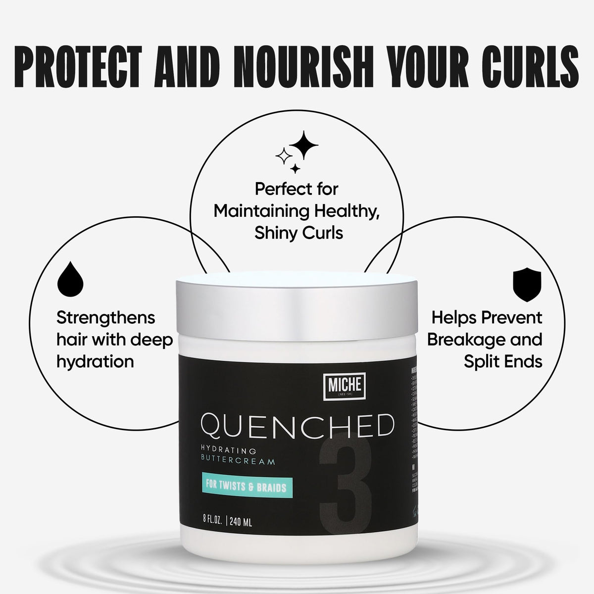 Miche Beauty product label and directions to guide easy application