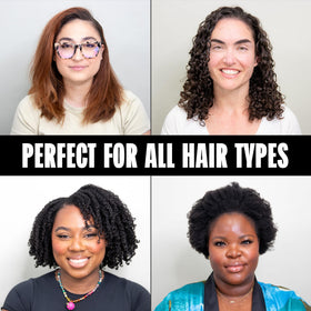 Miche Beauty on defined curls after use showing smoother, frizz-reduced finish benefit