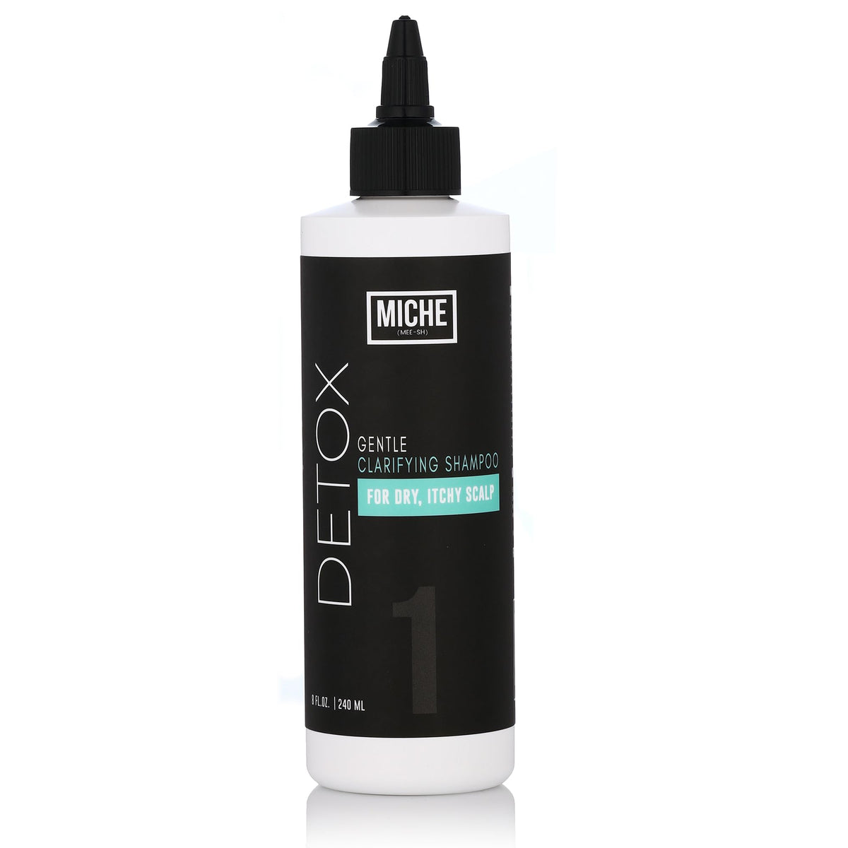 Miche Beauty front label showing product name and benefits for clear purchase choice