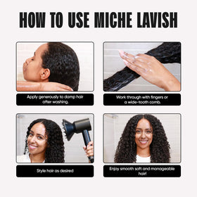 Miche Beauty ingredient label highlighting silicone- and paraben-free formulation benefit