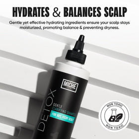Miche Beauty shampoo lather texture demonstrating gentle foam and non-stripping cleanse