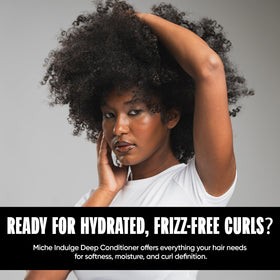 Miche Beauty styled curls after use showing reduced frizz and shine