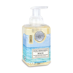 Michel Design Works front pump dispenser showing elegant design and coastal scent benefit
