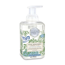 Michel Design Works front pump bottle showing elegant packaging and easy dispensing