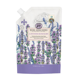 Michel Design Works front label showing lavender rosemary scent and refill convenience