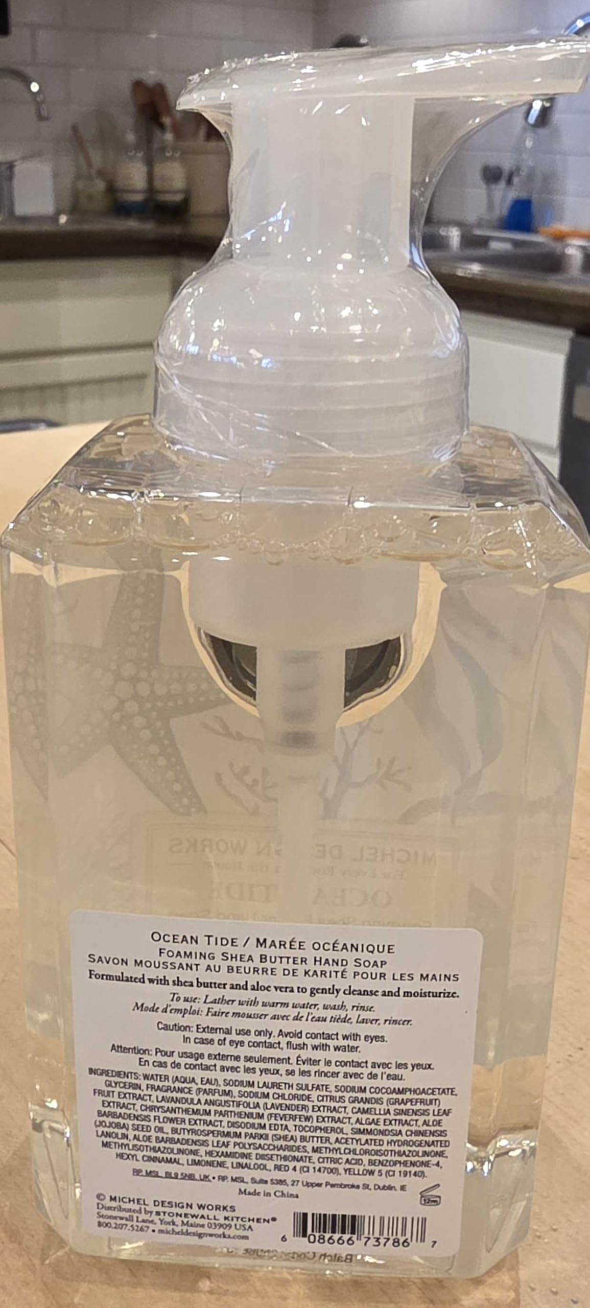 Michel Design Works foam texture on palm showing airy lather and gentle cleansing benefit