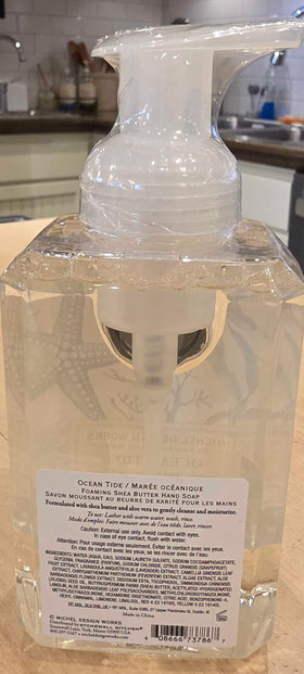 Michel Design Works foam texture on palm showing airy lather and gentle cleansing benefit
