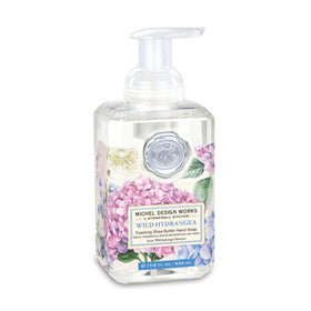 Michel Design Works foaming hand soap front view shows elegant dispenser and gift-ready look