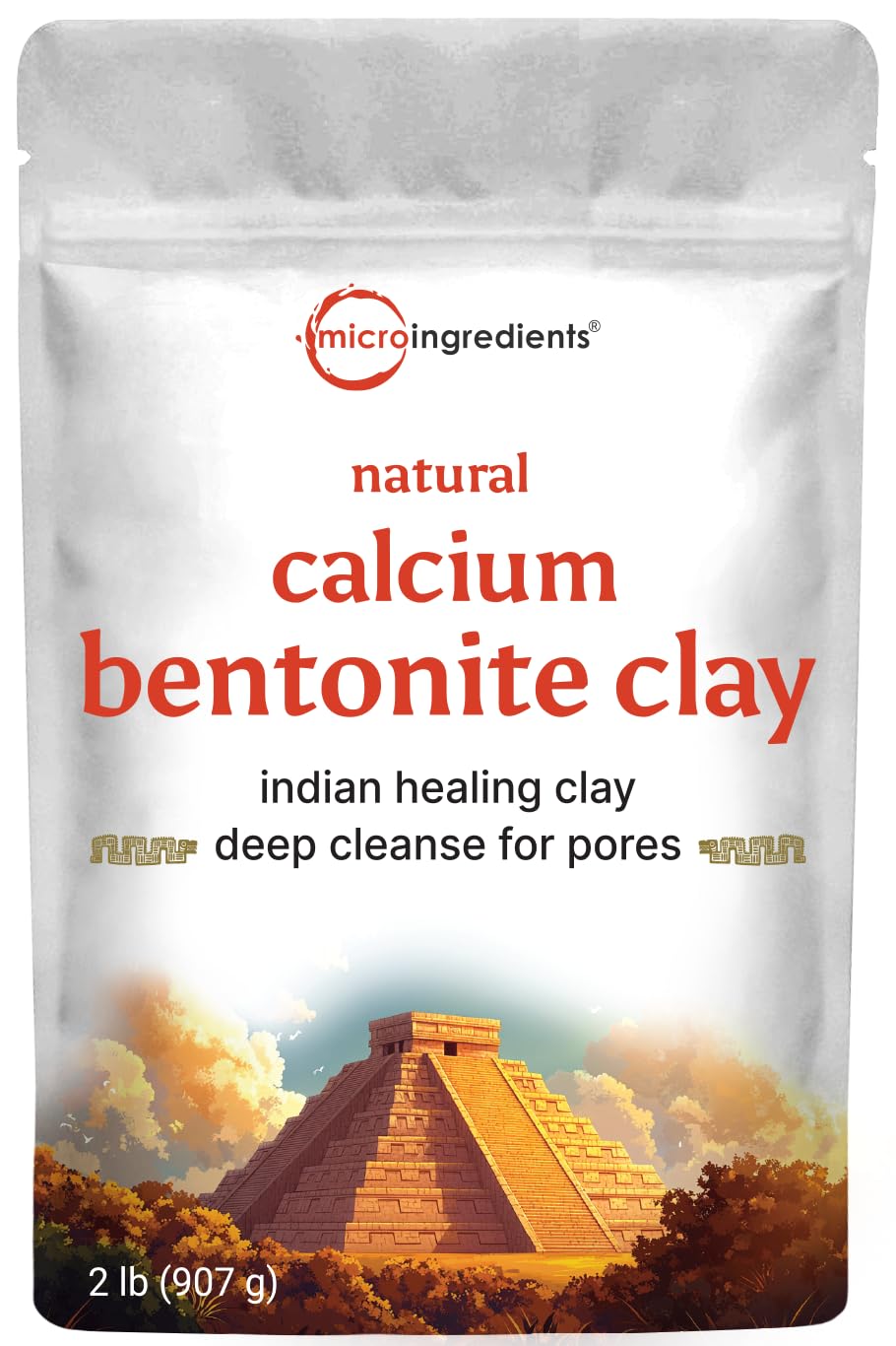 Micro Ingredients front pouch showing label and resealable top for easy storage