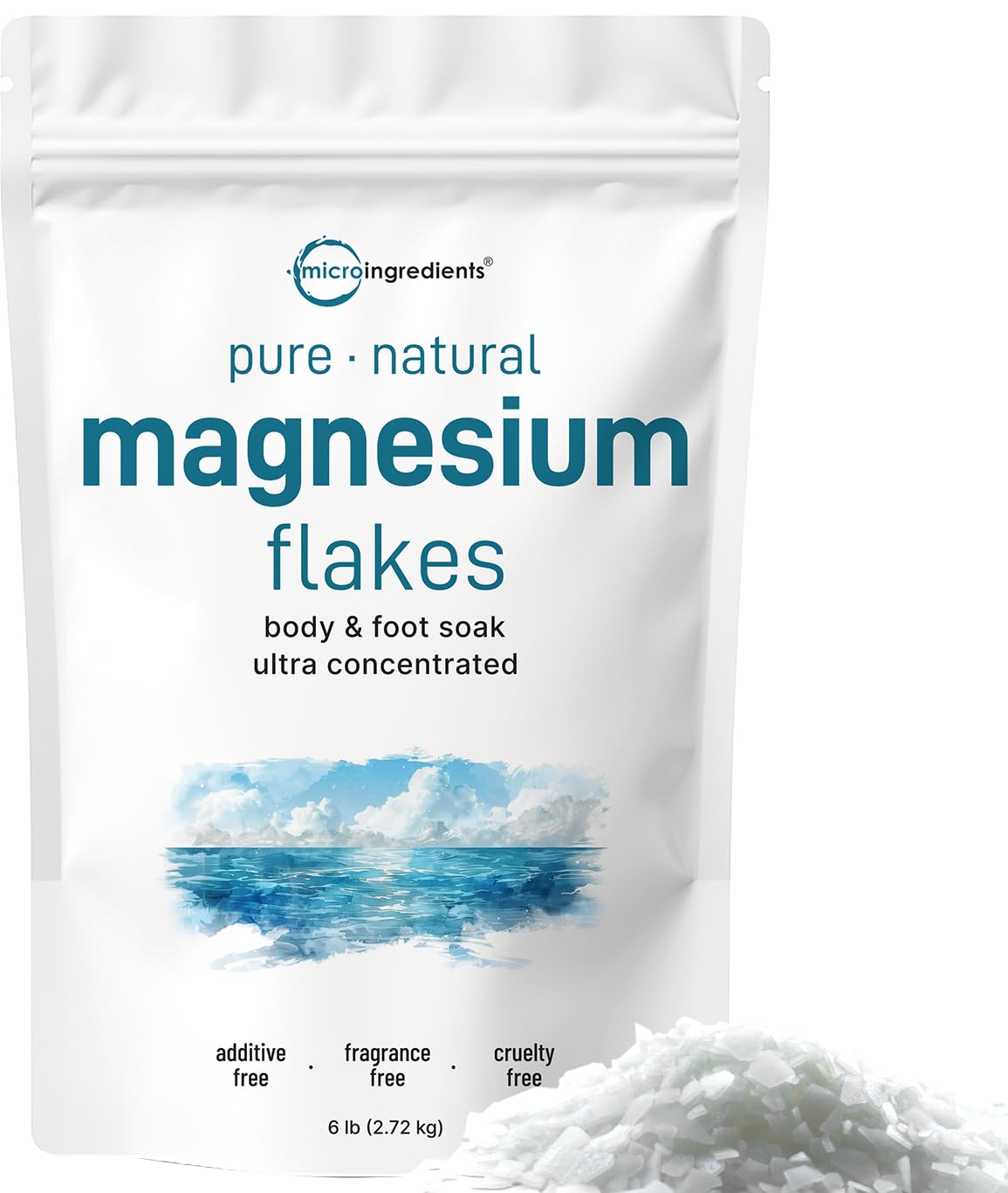 Micro Ingredients front pouch showing 6 lb label and product clarity benefits