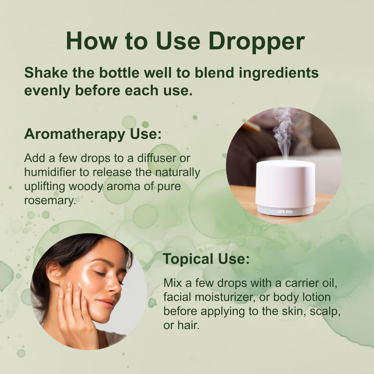 Diffuser scene with Micro Ingredients rosemary oil emitting herbal scent for calming spaces