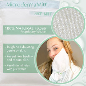 MicrodermaMitt close-knit texture highlighting gentle exfoliation benefit